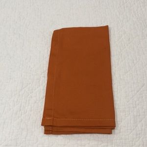 Set of Burt Orange Linen Table Napkins